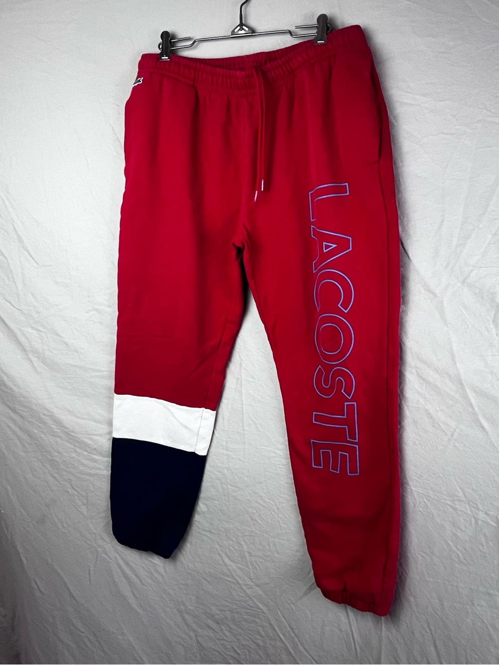 Vintage men’s Lacoste colour block track pants sweatpants size large unisex